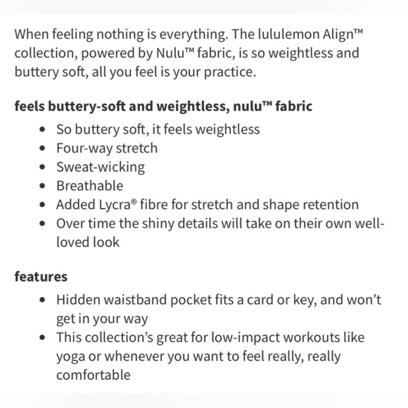 Lululemon Align Crop with Pockets 23" *Shine Diamond Dye Misty Shell/ Size 4 - Picture 10 of 10